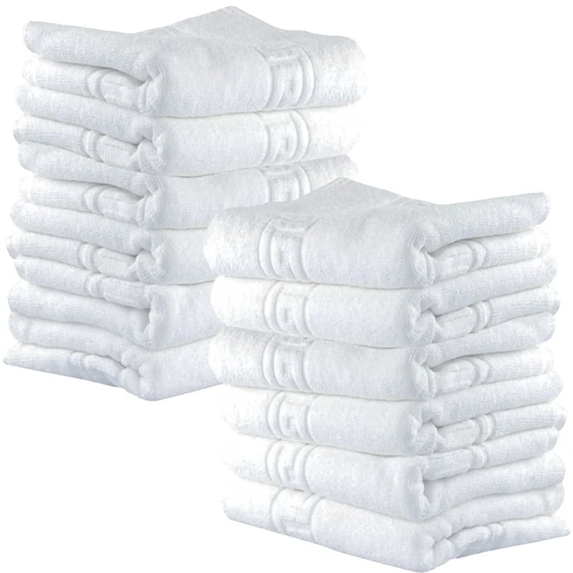 Set 20 Prosoape Hotel, 100% Bumbac 620gsm , Greek Border, ALB, PH605