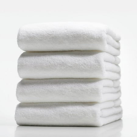 Set 4 Prosoape Hotel , Clasic fără bordură,  100% Bumbac 550gsm, ALB, PPH22