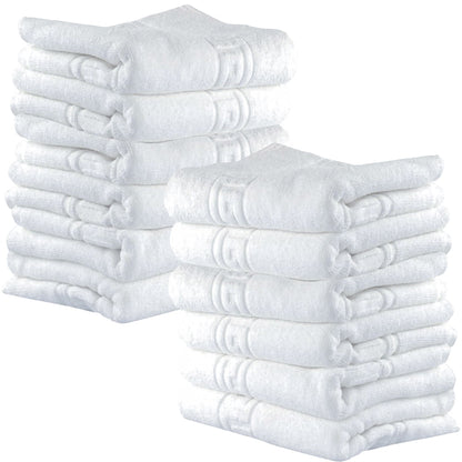Set 100 Prosoape Hotel , 100% Bumbac 550gsm , Greek Border, ALB, PPH17