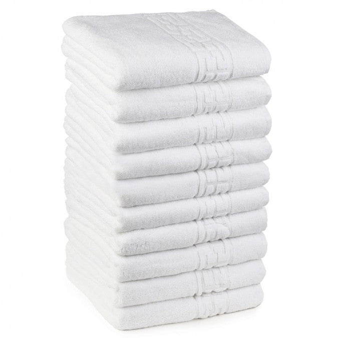 Set 100 Prosoape Hotel , 100% Bumbac 550gsm , Greek Border, ALB, PPH17